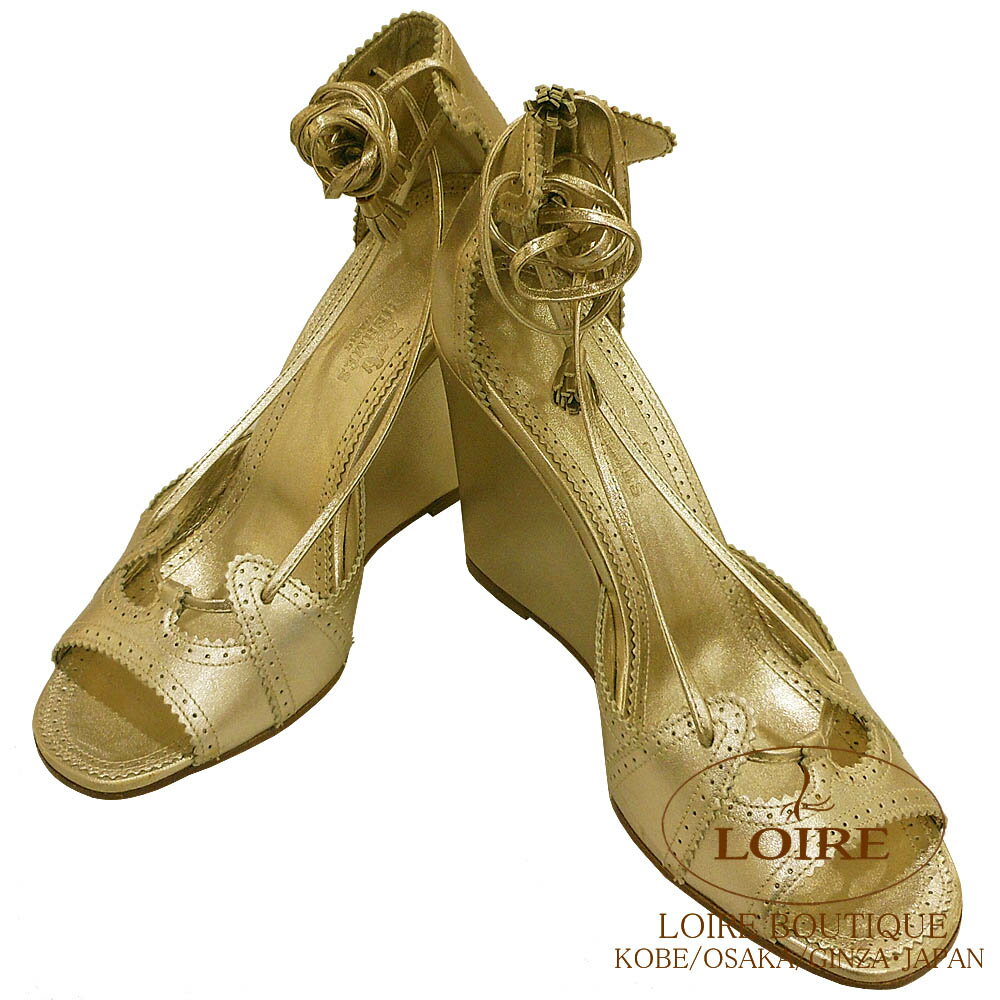 樂天商城 - エルメス カインド サンダル 37 1/2 プラチナ ナッパメタル HERMES Sandals 37 1/2 PLATINUM Lambskin