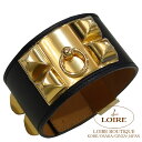 エルメス コリエ・ド・シアン ブレスレット L クロ ボックスカーフ ゴールド金具 HERMES Collier De Chien Bracelet L NOIR(89) Box Calfskin Gold