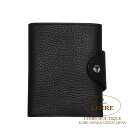 エルメス イリアード カードケースコンパクト クロ ヴァッシュ シルバー金具 HERMES Iliad Card Case Compact NOIR(89) V...