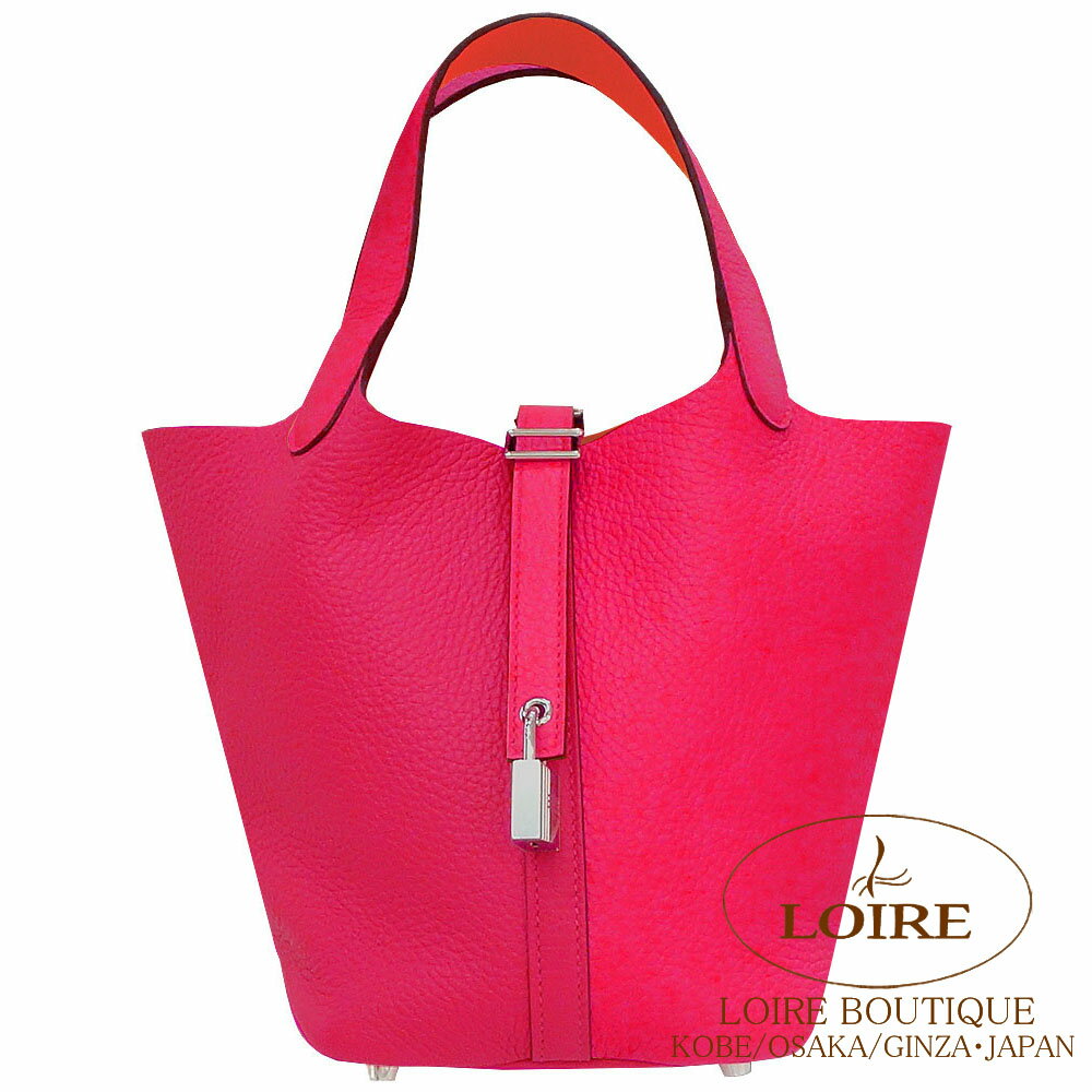 エルメス ピコタンロック カザック2 PM ローズメキシコ×ローズエクストレーム×ルージュドクール クレマンス シルバー金具 HERMES Picotin Lock Casaque2 PM ROSE MEXICO(0D)/ROSE EXTREME(I6)/ROUGE DE COEUR(S3) Clemence Silverのサムネイル