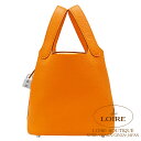 エルメス ピコタンロック PM オレンジミニアム クレマンス シルバー金具 HERMES Picotin Lock PM ORANGE MINIUM(0X) Clemence Silver