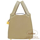 エルメス ピコタンロック PM ベージュマルファ クレマンス ゴールド金具 HERMES Picotin Lock PM BEIGE MARFA(8Q) Cle...
