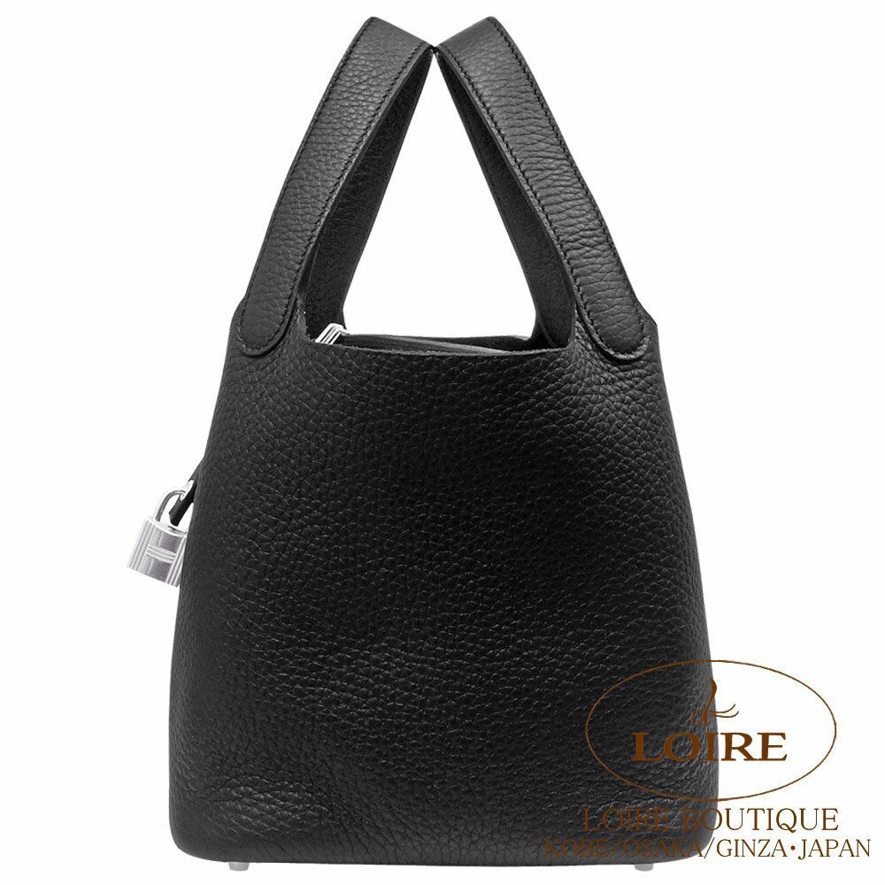 エルメス ピコタンロック PM クロ クレマンス シルバー金具 HERMES Picotin Lock PM NOIR(89) Clemence Silver