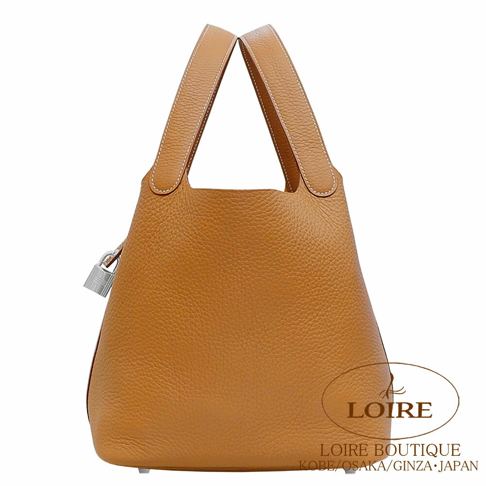 エルメス ピコタンロック MM ゴールド クレマンス シルバー金具 HERMES Picotin Lock MM GOLD(37) Clemence Silver