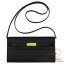 GX P[gD[ES[ N Gv\ S[h HERMES Kelly To Go NOIR(89) Epsom Gold