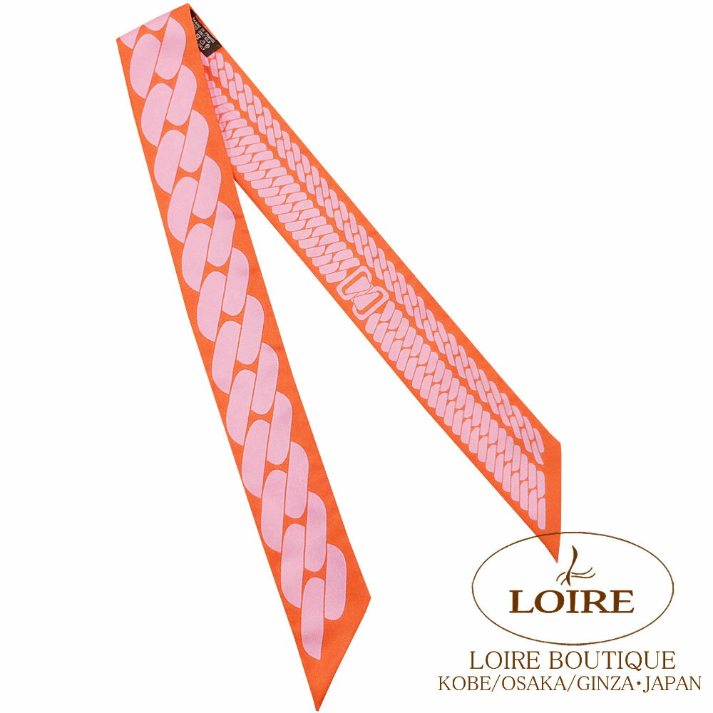 ����᥹ �ȥ����꡼ ���륯 ����å����������� ����󥸡ߥ������ס��ɥ� HERMES TWILLY Click Quest ORANGE/ROSE POUDRE Silk