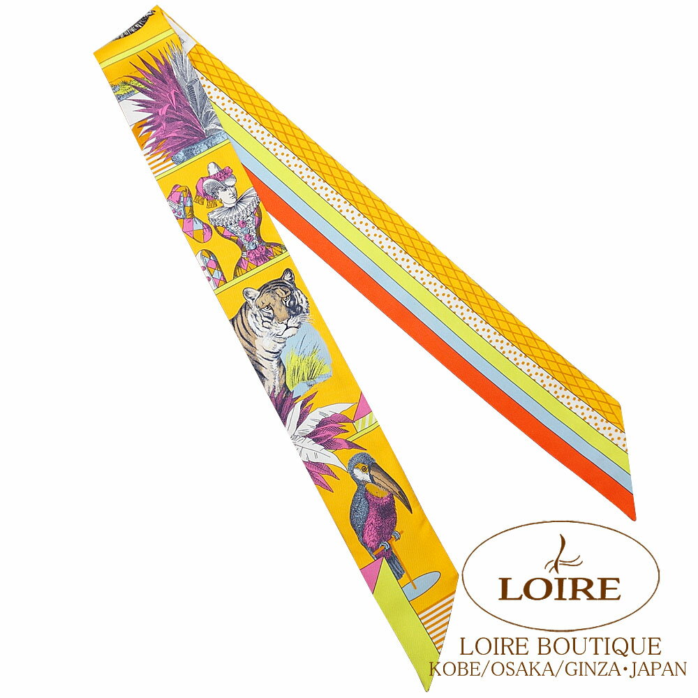 エルメス トゥイリー グラン・テアトル・ヌーヴォー ソレイユ×ヴェールフリオ×マルチカラー シルク HERMES TWILLY GRAND THEATRE NOUVEAU SOLEIL/VERT FLUO/MULTICOLORE Silk