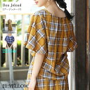 【10%OFF】Bou Jeloud レディース ブラウス カットソー 春夏 マリンコラーゲン加工 チェック 前後2WAY ヒアルロン酸 シルクアミノ酸 なめらか ソフト 保湿性 ドロップショルダー 上品 かわいい きれい レディス ブージュルード 592234