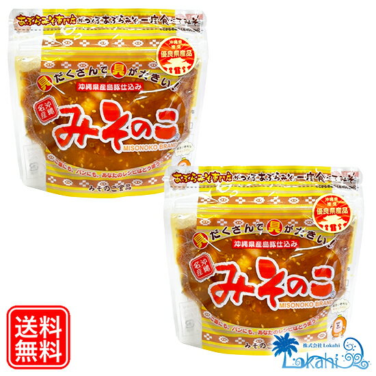 お味噌 みそのこ食品 『 みそのこ200g × 2個 』 　沖縄 土産 油味噌 ご飯のお供 大きい具だくさん あんだんすー専門店の味 送料無料