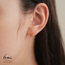 18金 ピアス 3カラー展開 金属アレルギー対応 K18ポスト 日本製 サークル ヴィンテージライク 18K K18 プチ 個性的 小ぶり 小さい 小さめ ピン...