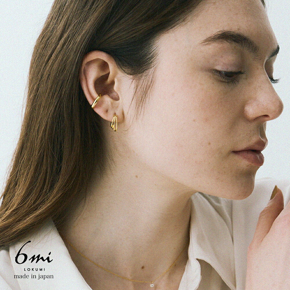 18金 ピアス フープ 6カラー展開 金