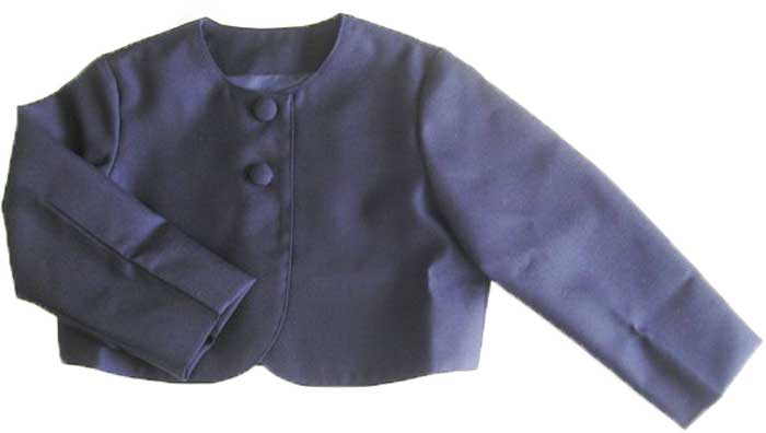 ボレロ くるみボタン 子供用 　フォーマル　幼稚園受験洋服 小学校受験洋服 お受験服 お稽古着 お教室 面接 お受験 紺 110cm・120cm・125cm・130cm ロリポップのサムネイル