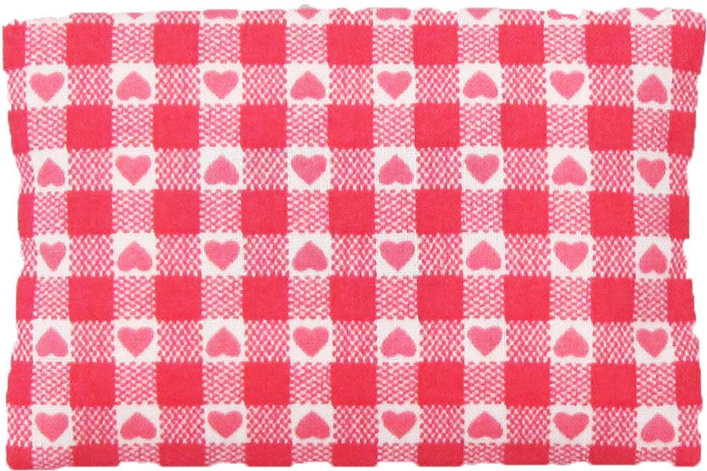 ミニティッシュケース(約6cm×9cm)ピンク×ミニハート柄　入園　入学　幼稚園　保育園　小学校