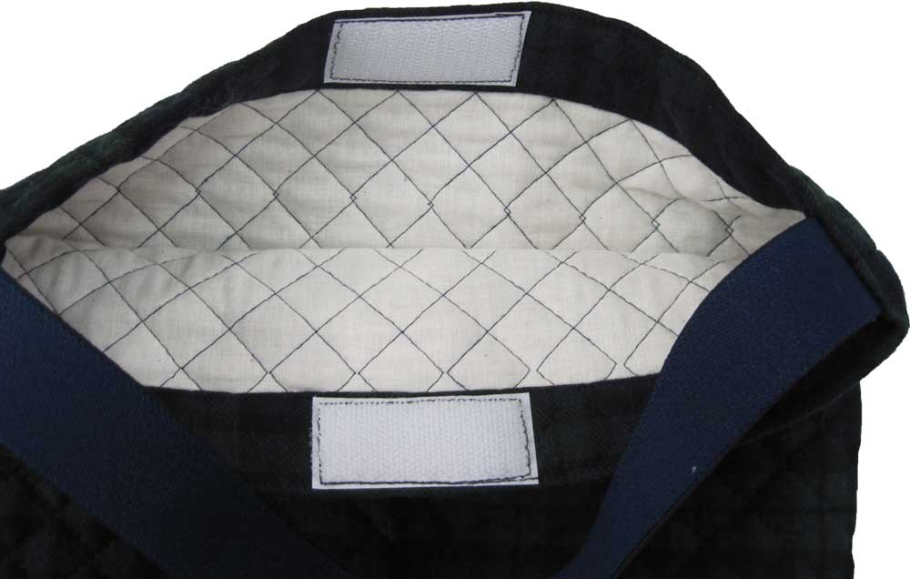 幼稚園 座布団 座布団ケース 座布団カバー(子ども用・防災頭巾入れ兼用)グリーンチェック柄 入園　入学　幼稚園　保育園　小学校