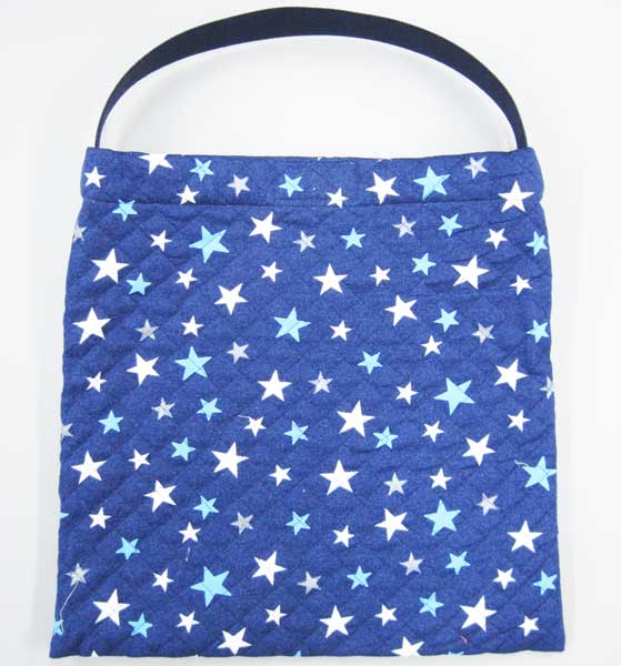 キッズ座布団 子供用座布団ケース 座布団カバー 子ども用・防災頭巾入れ兼用)紺・ブルー星柄 入園 入学 自転車チャイルドシート 小学校