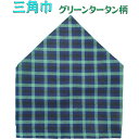 三角巾（グリーンタータン柄 ゴム留め）子供用 三角巾 子供三角巾 幼児用三角巾 通園 通学 入園 入学 幼稚園 保育園 小学校 ロリポップ