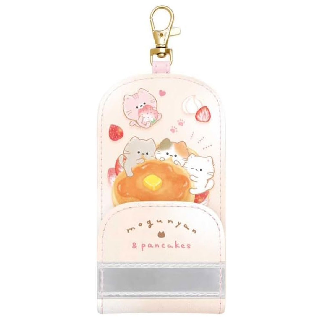 リールチェーン付きキーケース もぐにゃん柄 　ランドセル カギリターン機能 反射シート付 ナスカン付 ..