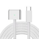 MagSafe3 マグセーフ3 USB-C PD ナイロン編み 充電ケーブル 2m 磁気 マグネット MacBook Air Pro Type-C 変換 磁気充電ケーブル T型 100W 最大140W