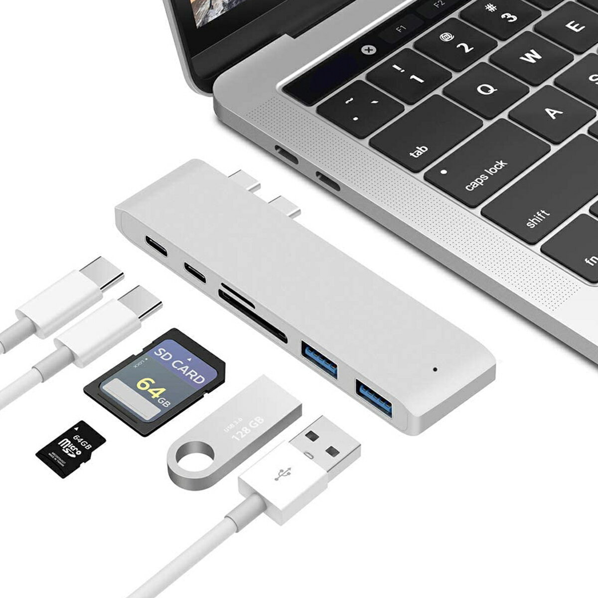 6in1 一体型 MacBookハブ USB Type C ハブ M