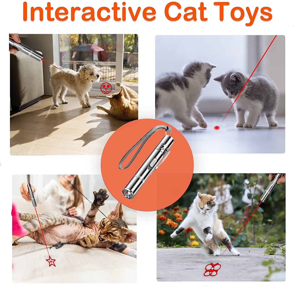 猫じゃらし LEDポインター USB充電 UVライト ペットおもちゃ 猫用おもちゃ 猫用品 ねこじゃらし 猫グッズ 光遊び ネズミマーク 猫運動 運動不足解消 ストレス解消 おしっこチェック 紫外線ライト ペンライト プレゼンポインター 多機能 コンパクト lolo-home-10000003 LoLo Home 楽天市場店 サンプル画像3