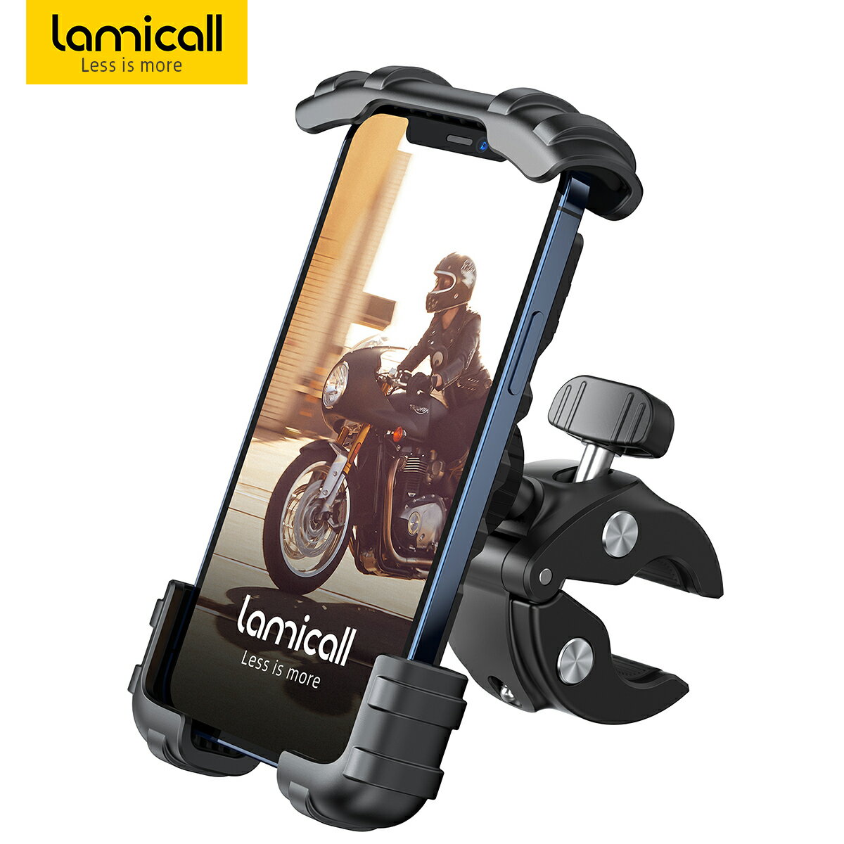 【1年保証】片手操作 自転車 スマホホルダー スタンド Lamicall ロードバイク ワンタッチ スマートフォン ホルダー クロスバイク バイク すまほ サイクリング ママチャリ ベビーカー バイクナ…