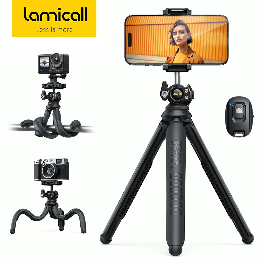 1ǯݾڡۥޥ  ͤ  ⥳ Lamicall 磻쥹 ߥ˻  ե 륫    GoPro  360ٲž ѥ  iPhone 15/14/13 plus pro pro max mini Android Υ ˥ ˡ