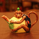 【中古】MINTON MAJOLICA（ミントン マジョリカ） サルのティーポット 復刻品 COLL-130【希少】【未使用】【装飾ティーポット】