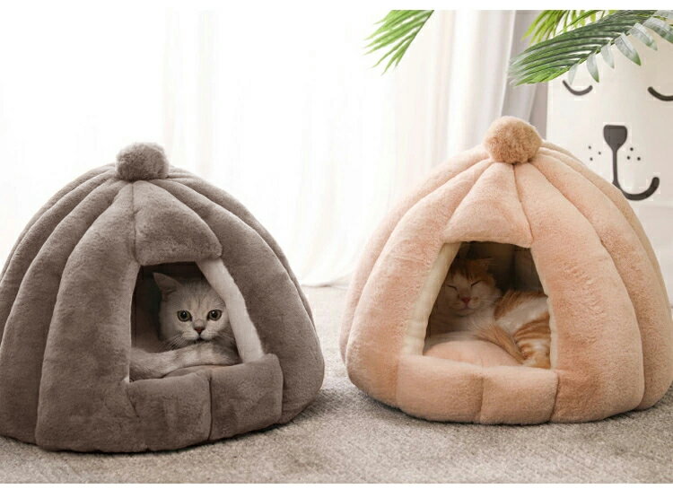 猫ハウスペットベッド秋冬用ふわふわペットソファ猫ベッド犬ベッドクッションペット寝袋犬猫兼用キャットベッド暖かいベッドぐっすり眠るふんわりペットマット洗える滑り止め寒さ対策ペット用品猫用小型犬用