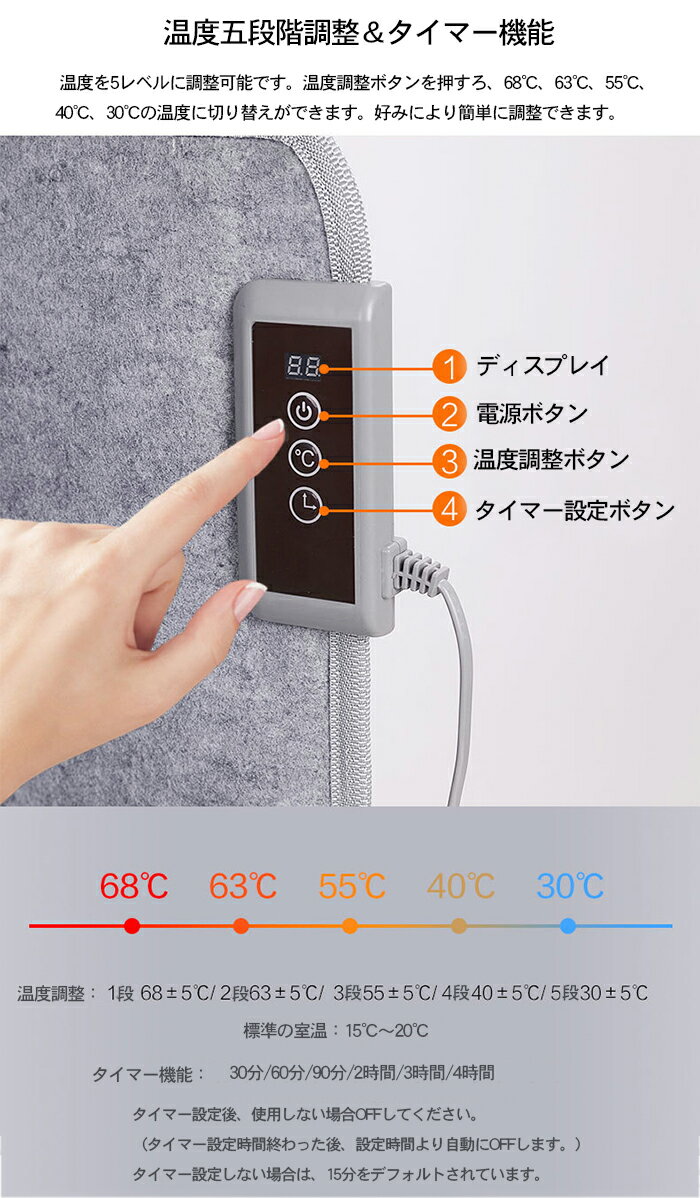 即納パネルヒーター進化版デスクヒーター足元ヒーターPSE認証省エネ遠赤外線4面放熱5面電気足温器5段温度調節タイマー機能折りたたみ式遠赤外線足温器フットウォーマー足元暖房足元寒さ対策転倒保護日本語説明書オフィス/寝室テレワーク
