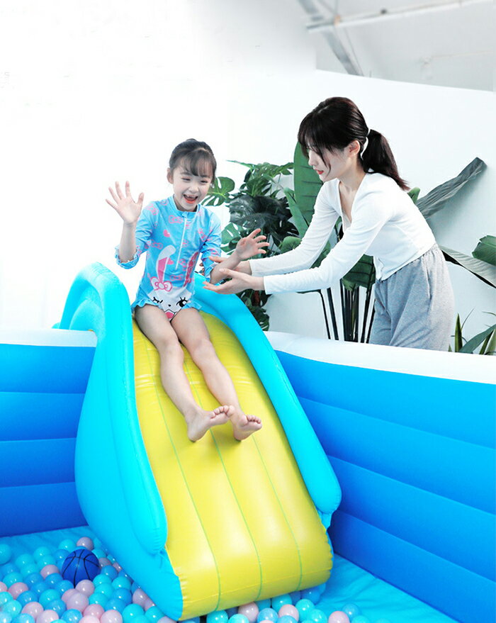 すべり台ビニールエア滑り台プール用エア滑り台エアプール用室内幼児子ども水遊び遊具おもちゃプレゼントキッズ知育大きいプール自宅屋外用お庭