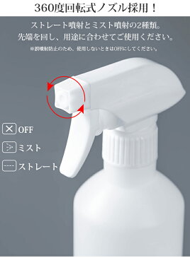 即納 スプレーボトル 遮光スプレーボトル 大容量 500ml 5本セット 次亜塩素酸水 アルコール対応 2種類の噴射モード トリガースプレータイプ スプレー容器 詰め替え容器 霧吹き キッチン リビング 子供部屋 洗面所 トイレ 車内