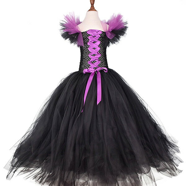 ハロウィン 子供 コスプレ衣装 吸血鬼 魔女 悪魔 チュール ロングワンピース 巫女 女の子 コスプレ衣装 お姫様 女王 魔女 物語 透かし彫り 変装 イベント パーティー 仮装 ハロウィーン ダンス衣装 キッズ コスプレ コスチューム 魔法 演出服 舞台衣装