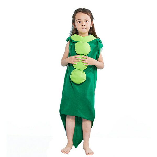 ハロウィン衣装 さやえんどう 野菜 子供 コスプレ衣装 着ぐるみ えんどう豆 さやエンドウ 変装 エンドウ豆 コスチューム 女の子 男の子 食べ物コスプレ レディース メンズ イベント パーティー 文化祭 演出服 仮装 Halloween ハロウィーン