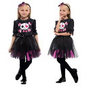 即納 ハロウィン コスプレ ハロウィン チュチュ ワンピース 魔女 どくろ コスプレ衣装 子供 女の子 ハロウィン衣装 仮装 ドレス コスチューム cospla...
