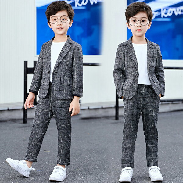 スーツ 子供 男の子スーツ 子供フォーマル チェック柄 子供 フォーマルスーツ 2点セット キッズスーツ フォーマル 発表会 ベビースーツ 入学式 紳士服 七五...