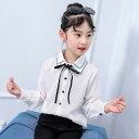 女の子 シャツ ブラウス 子供 フリル リボン 入学式 ブラウス 結婚式 子供 入学式 卒業式 卒園式 子供服 フォーマル 女の子 シャツ 長袖 リボン ブラウ...
