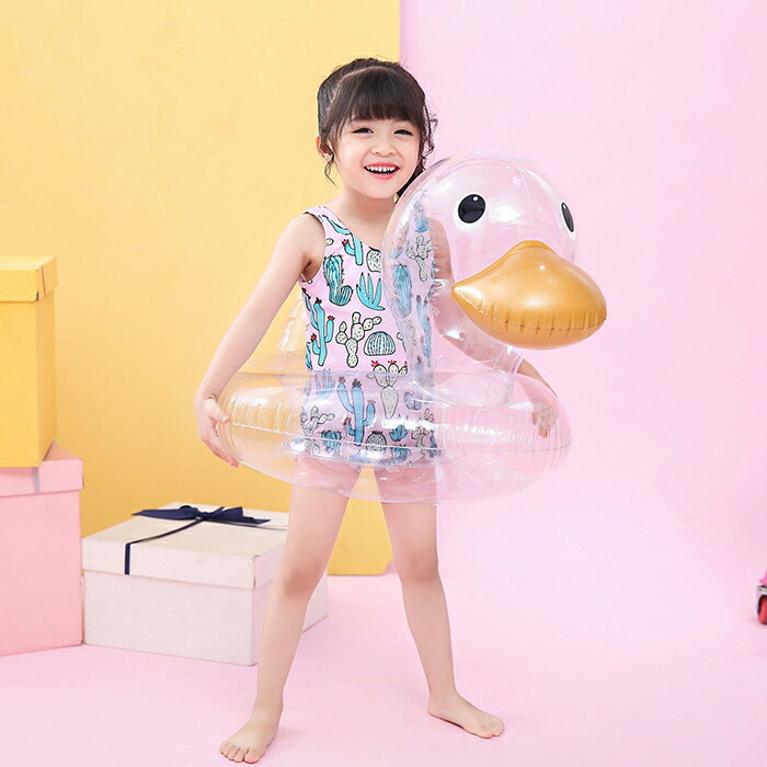 子供浮き輪ベビー用うきわダックフロートO字型タイプ/乗れるタイプ浮き具クリア水遊びプール水泳足入れ赤ちゃんキッズ子供座付き海お風呂かわいい夏可愛いビーチ【配達日時指定不可】