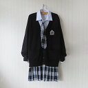 JK制服 女子高生 学校制服 春秋冬用 スクール仮装 カーディガン 蝶ネクタイ シャツ コスチューム JKコスプレ ブラック クラスの服 綿 學院風 イギリス風 高校制服 4点セット 大きいサイズ 送料無料