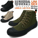 スニーカー メンズ レディース ユニセックス カジュアルシューズ ミッドカット 紐 キャンバス おしゃれ BLACK BEIGE KHAKI くつ ブランド U...