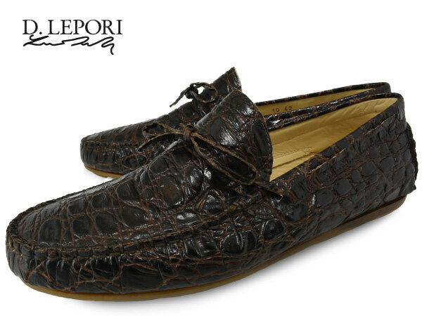 D.LEPORI ダニエルレポリ メンズ モカシンシューズ 本革 COCCO MORO ドライビング ...