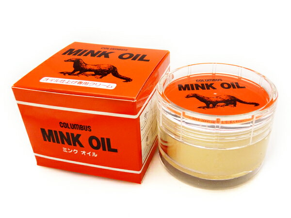 【返品・交換不可】 COLUMBUS(コロンブス) MINK OIL ミンクオイル ビン入り オイル仕上げ専用クリーム 靴クリーム ビジネスシューズ ブーツ 革のお手入れ アジ ロンプシュー