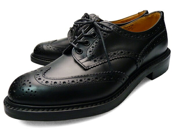 TRICKER'S BOURTON BLACK M5633 トリッカーズ カントリーブローグシューズ ウイングチップ ブラック・ボックスカーフ TRICKERS 送料無料 ブランド