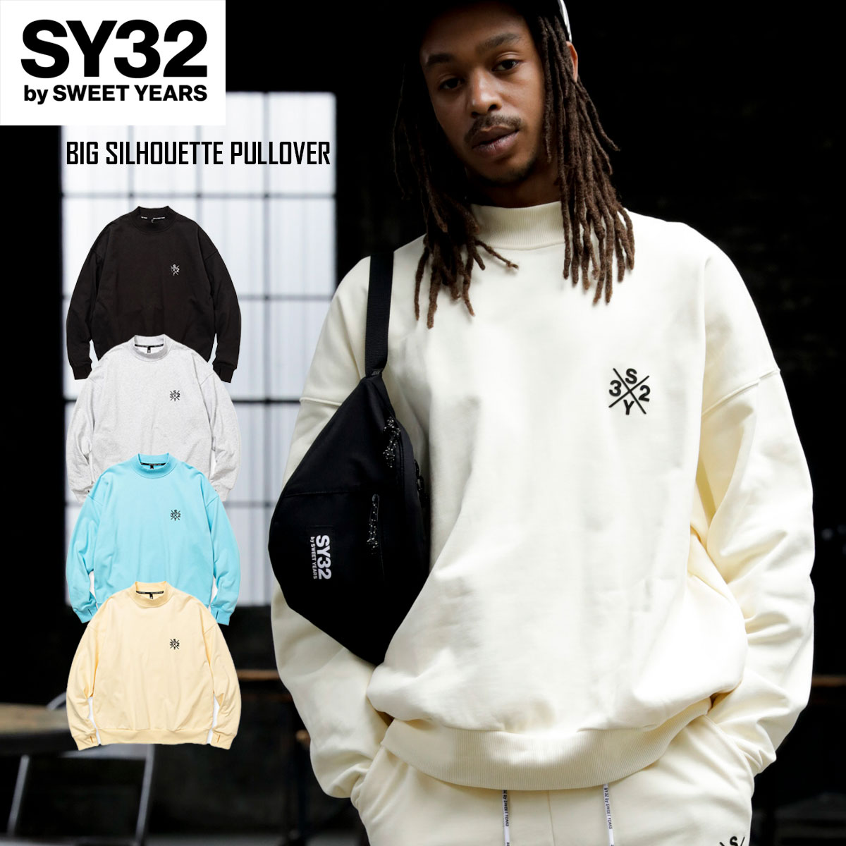 yyVX[p[SALEΏۏizXEFbg rbOVGbg vI[o[N[ S/M/L/XL LLBIG SILHOUETTE PULLOVER SY32 by SWEET YEARS GXCT[eBgDoCXEB[gC[Y [12003]