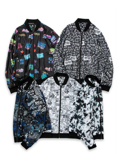 ブルゾン ボンバージャケット フライトジャケット S/M/L/XL/XXL LL/3L ◆GRAPHIC BOMBER JK◆ SY32 by SWEET YEARS エスワイサーティトゥ..