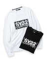 Tシャツ 長袖 ロングスリーブ コットン メンズ S/M/L/XL/XXL/XXXL/XXXXL LL/3L/4L/5L◆PAISLEY BOX LOGO L/S TEE◆ SY32 by SWEET YEARS エスワイサーティトゥバイスウィートイヤーズ [TNS1725P]