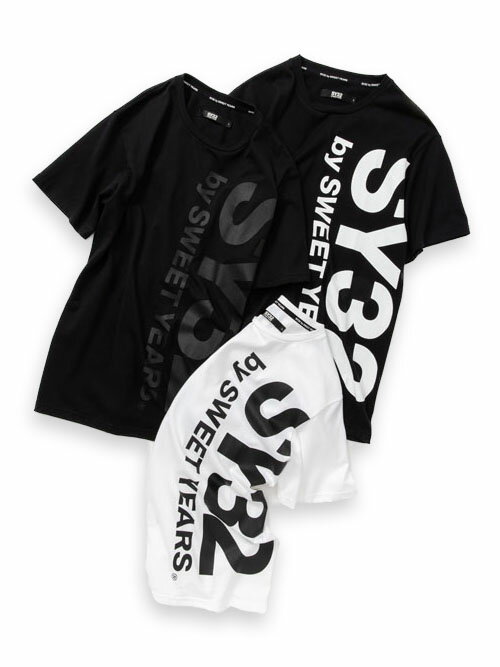 Tシャツ 半袖Tシャツ Tシャツ ショートスリーブ ロゴTシャツ ベーシックデザイン S/M/L/XL/XXL LL/3L ◆VERTICAL LOGO TEE◆ SY32 by SWE..