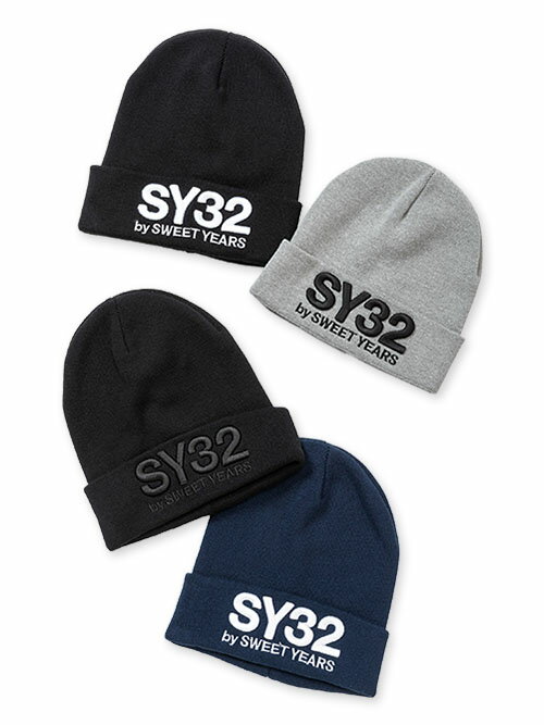 ニットキャップ ニット帽 帽子 吸汗速乾性 3Dロゴ S/M/L/XL/XXL LL/3L ◆COOL MAX 3D LOGO KNIT CAP◆ SY32 by SWEET YEARS エスワイサーティトゥバイスウィートイヤーズ [13091]