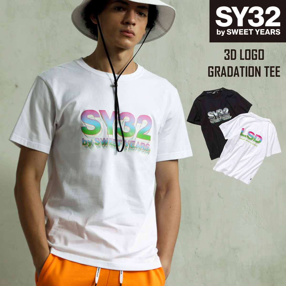 yyVX[p[SALEΏۏizTVc  Jbg\[ 3DS S/M/L/XL/XXL LL/3L 3D LOGO GRADATION TEE SY32 by SWEET YEARS GXCT[eBgDoCXEB[gC[Y [12040J]