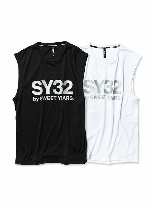 タンクトップ ノースリーブシャツ ロゴプリント リフレクター S/M/L/XL/XXL LL/3L ◆ACTIVE BACK MESH NO SLLEVE◆ SY32 by SWEET YEARS エスワイサーティトゥバイスウィートイヤーズ [12204]