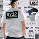 Tシャツ 半袖Tシャツ 半袖 ショートスリーブ ロゴTシャツ コットン素材 S/M/L/XL/XXL LL/3L ◆BOX LOGO BACK PRINT TEE◆ SY32 by SWEET YEARS エスワイサーティトゥバイスウィートイヤーズ [13032J]